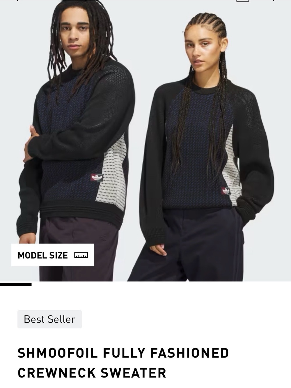 adidas unisex schmoofoil crew neck